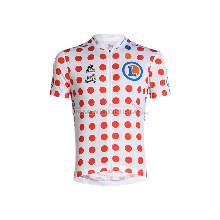 Abbigliamento Ciclismo Tour de France Manica Corta 2021 Rosso Bianco
